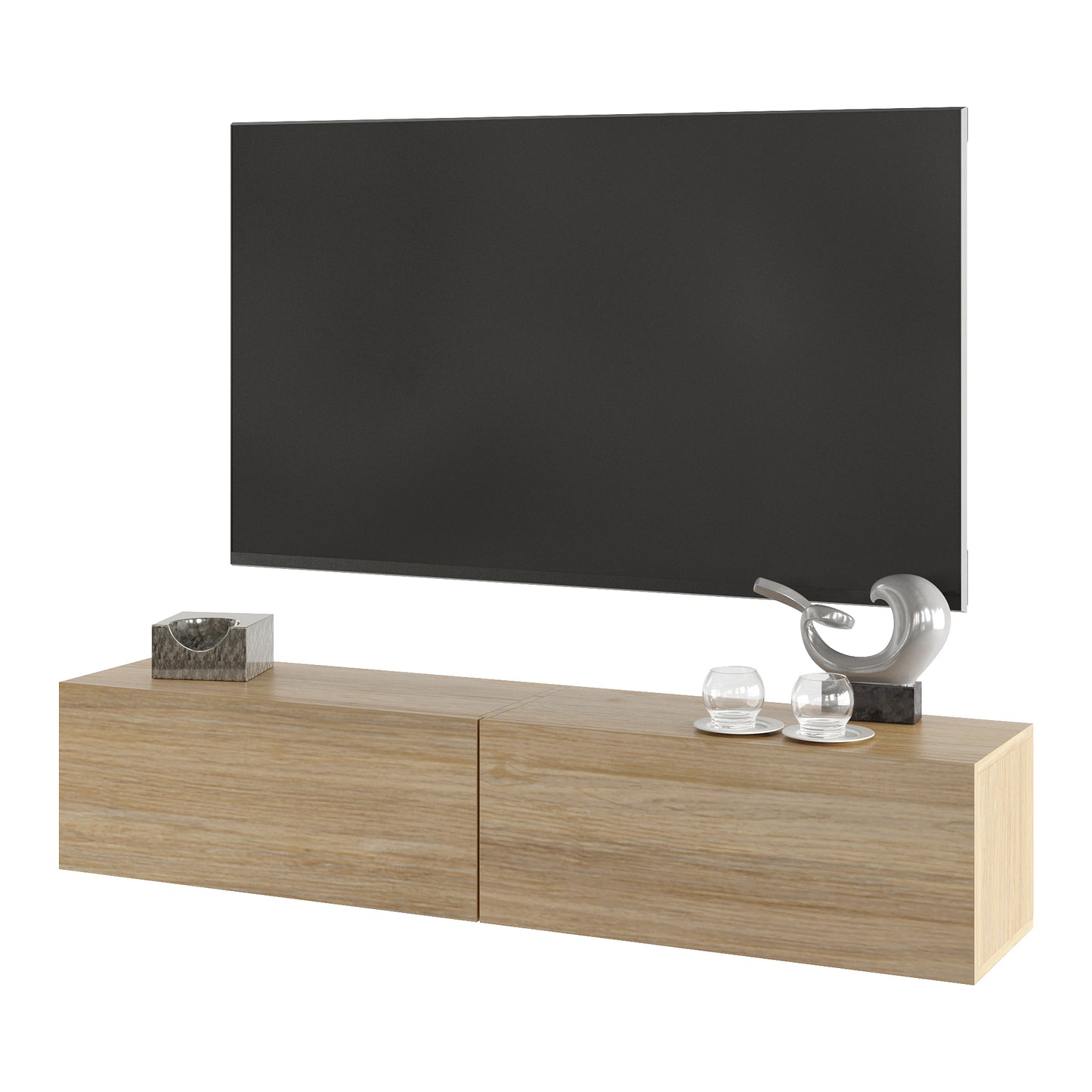 KAVO TV-BENK 150cm EIK – VEGGHENGT
