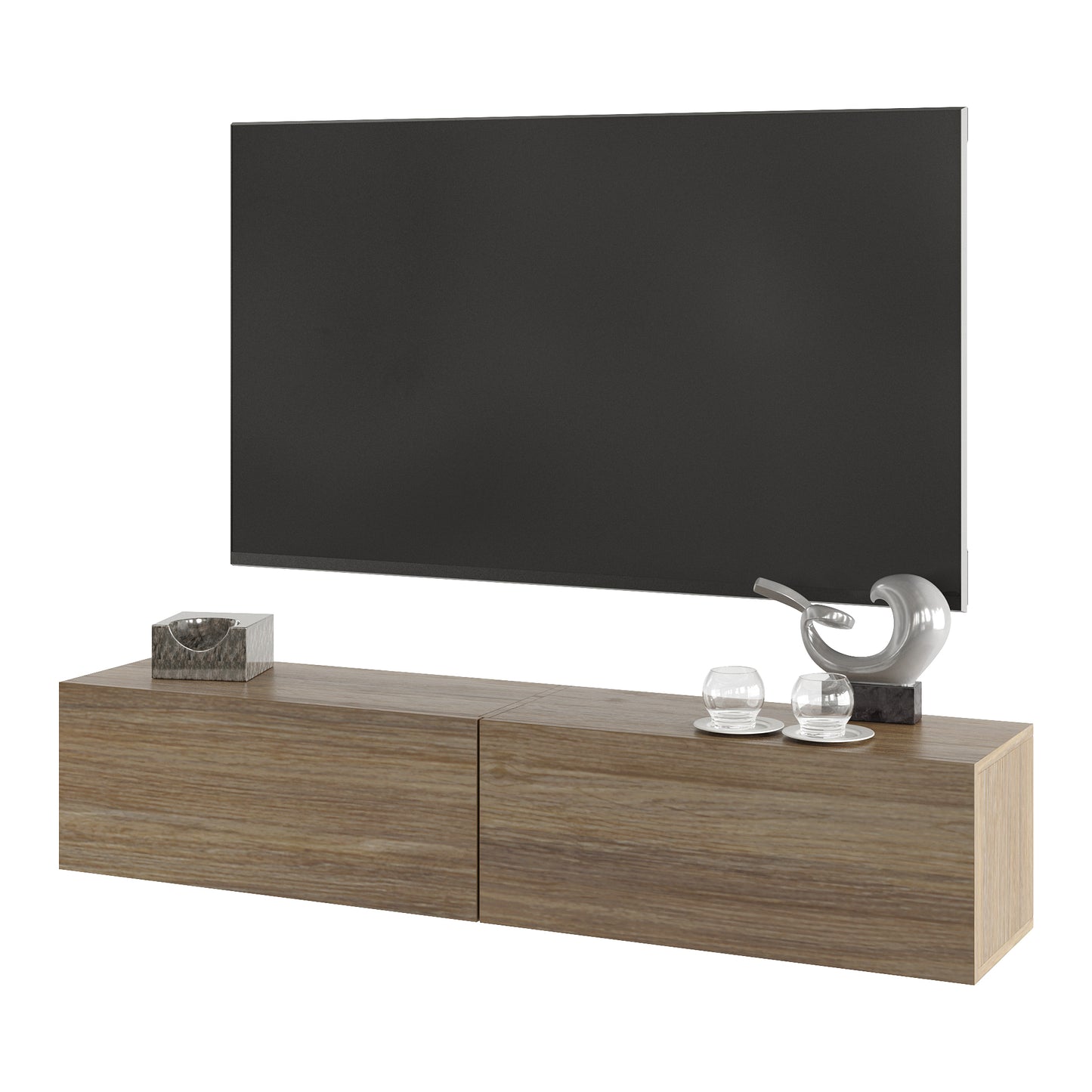 KAVO TV-BENK 150cm DUS EIK – VEGGHENGT