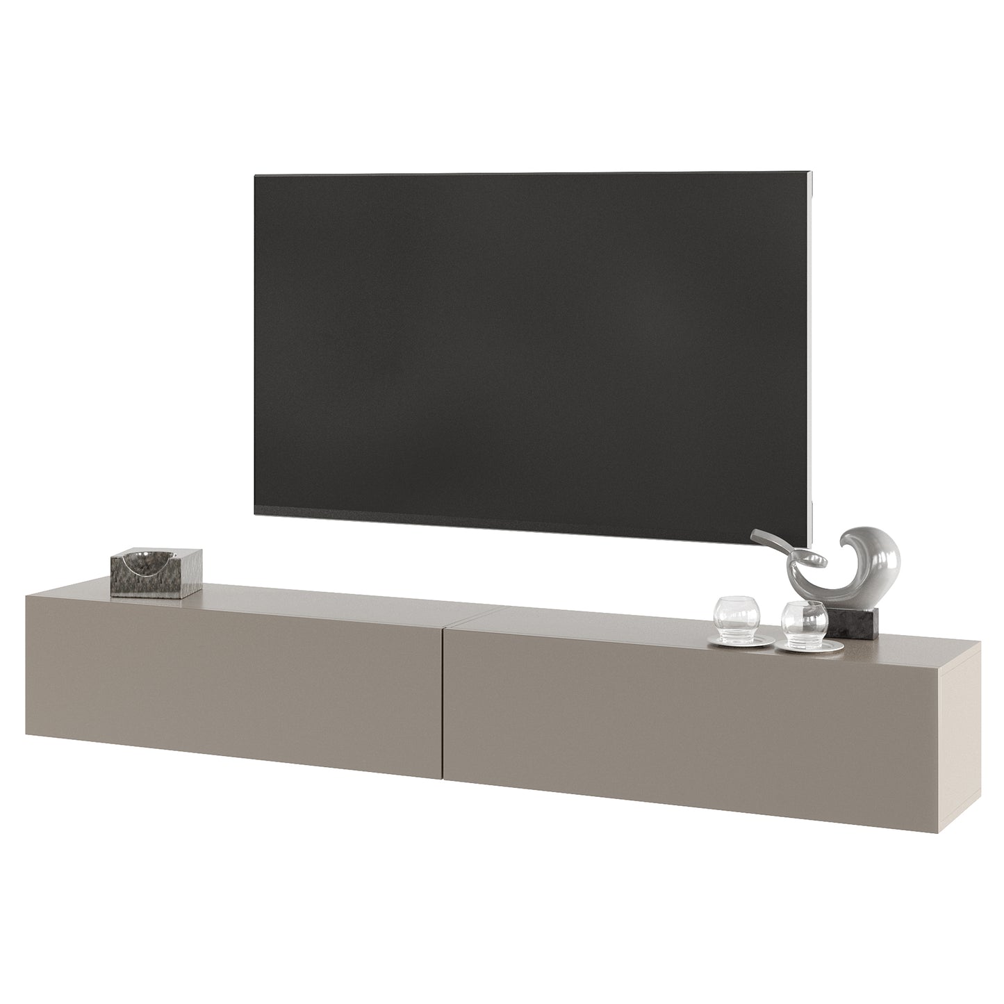 KAVO TV-BENK 200cm BEIGE – VEGGHENGT