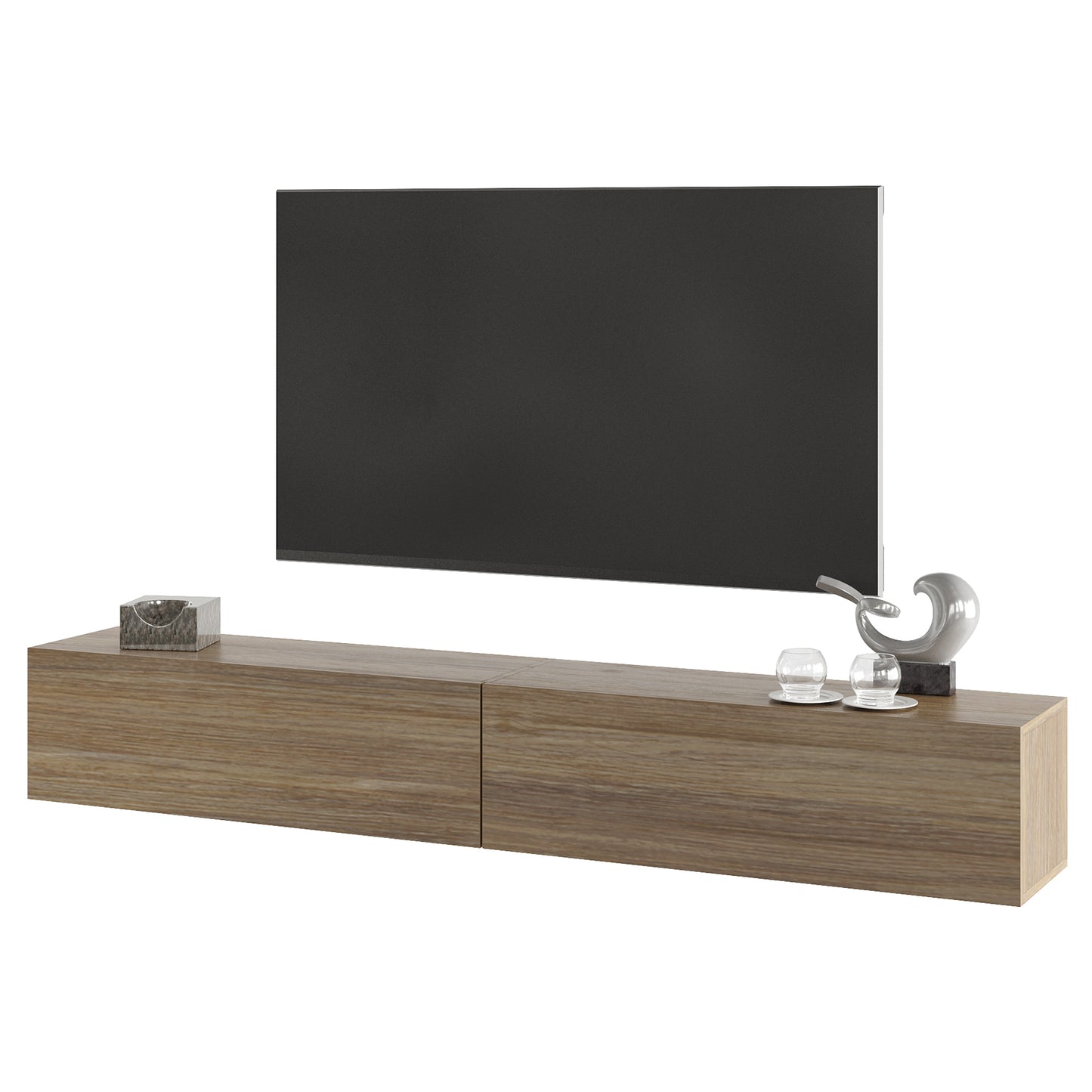 KAVO TV-BENK 200cm DUS EIK – VEGGHENGT